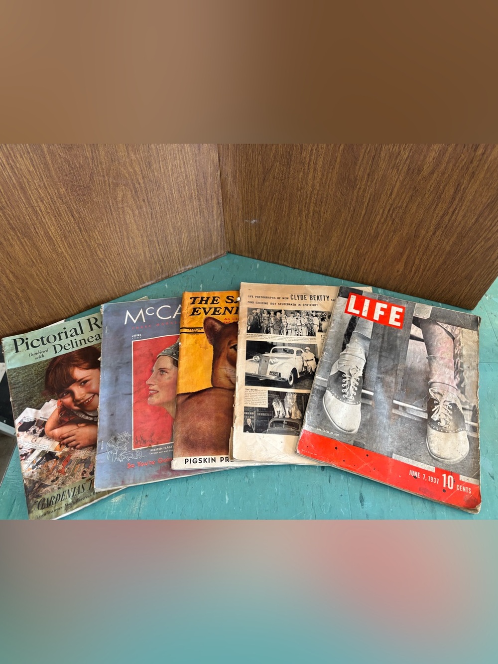 5 vintage magazines ephemera 1930’s Life McCalls scrapbooking journaling